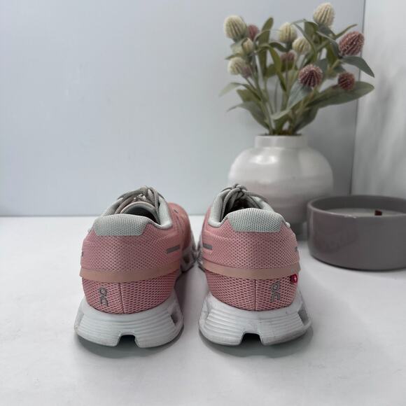 On Running Pink and White Women's Sneakers - Picture 5 of 10